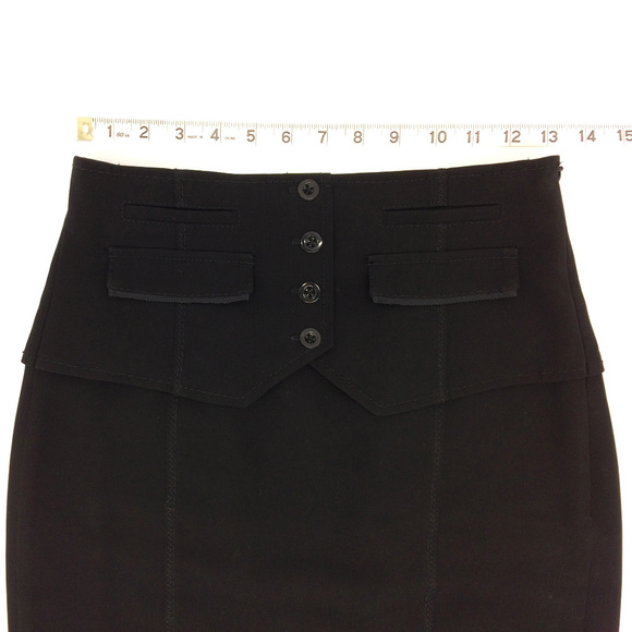 Marc Aurel Dressy Black Pencil Skirt 34 Size 2 - Picture 5 of 5